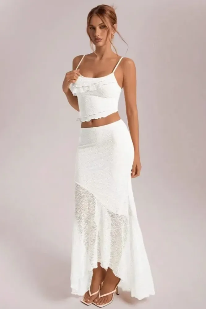 green empire waist prom dress The Great The Ruffle Tank Night Dress Coastline Stripe / 1 main image 1