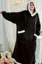 Black Oversized Hood Neck Lounge Dress