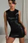 Black Ruched Bodycon Mini Dress