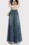 Dark Blue High Rise Flared Jeans