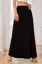 Black Solid A-Line Maxi Skirt