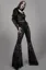 Black High Rise Lace Bootcut Pants