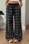 Black Plaid Mid Rise Trackpants