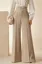 Beige High Rise Formal Pants