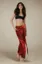 Red Abstract Tie-Up Maxi Skirt