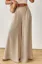 Beige High Rise Wide-Leg Pants