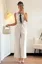Off White Tie-Up Detail Jumpsuit