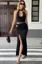 Black Solid Halter Neck Co-Ord Set