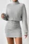 Grey Ruched Bodycon Mini Dress