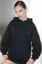 Black Solid Hood Neck Sweatshirt