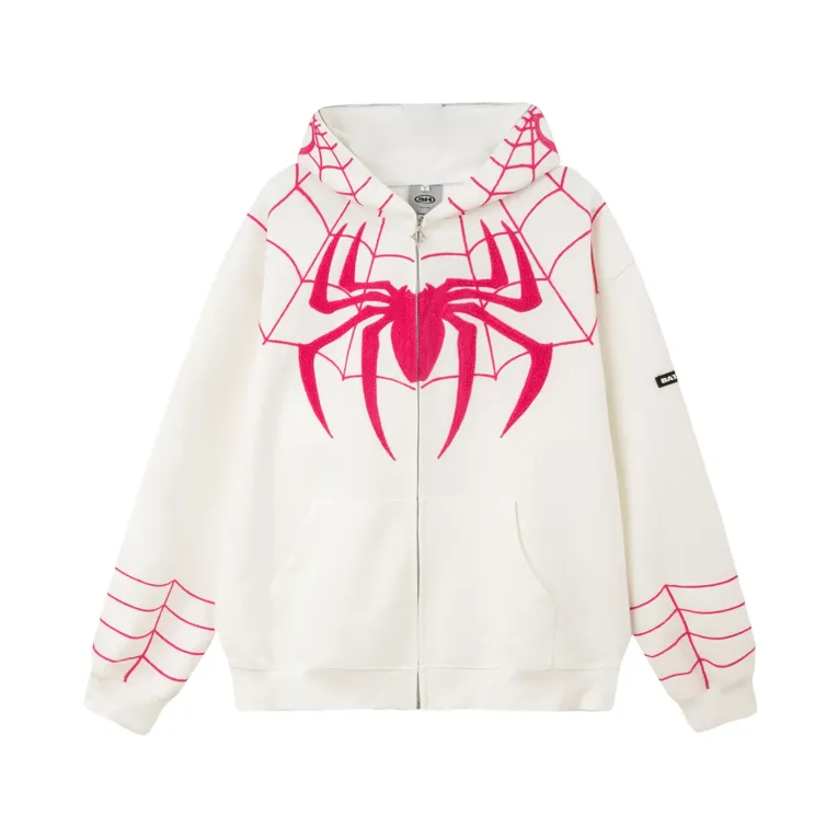 Spider Inspired Oversized Zipper Hoodie - Image 1