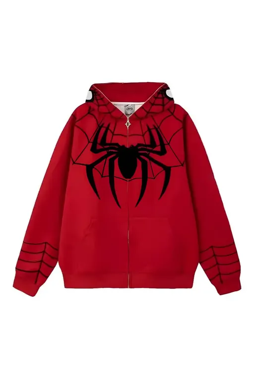 Spiderman Inspired Oversized Zipper Hoodie - NEWME