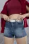 Light Blue High Rise Denim Shorts