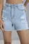 Light Blue High Rise Denim Shorts