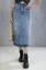 Light Blue Denim Midi Skirt