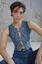 Dark Blue Tie-Up Denim Top
