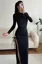 Black Ruched Bodycon Maxi Dress