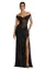 Black Off-Shoulder Slit Maxi Dress