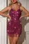Pink Sequin Fringe Mini Dress