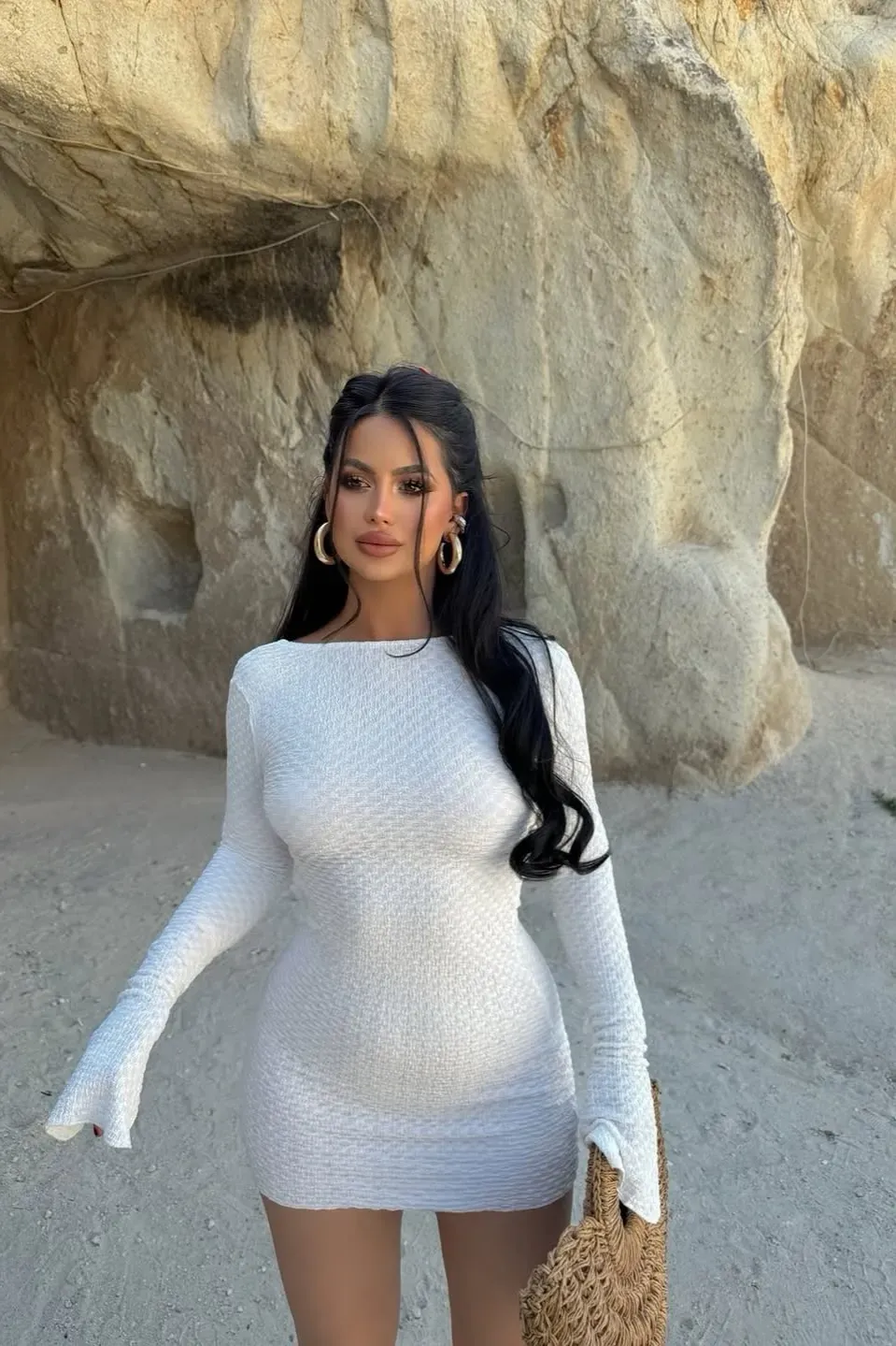 White Backless Bodycon Mini Dress