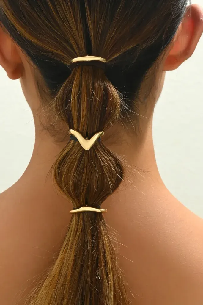Gold Set Of Of Three Hair Pins - Image 1