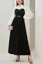 Black Maxi A-Line Shirt Collar Dress