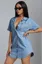 Light Blue Buttoned Denim Mini Dress