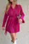 Pink Belted Pink A-Line Mini Dress
