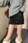 Black Sequin A-Line Mini Skirt