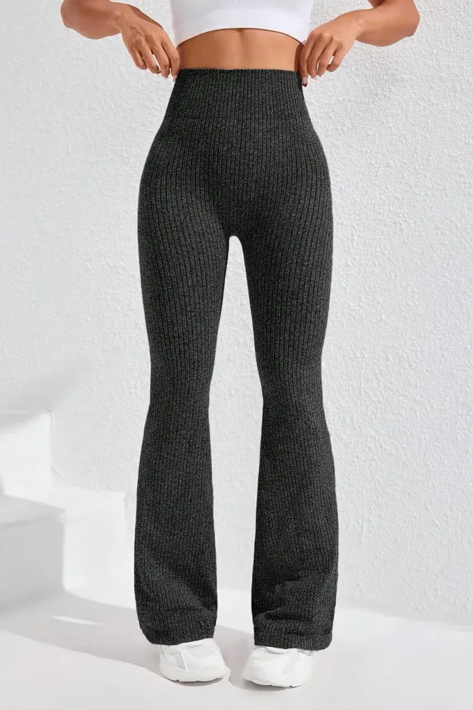 Dark Grey High Rise Sports Leggings - Image 1