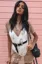 White Star Print Sheer Top