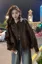 Brown Oversized Pu PU Bomber Jacket