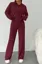 Maroon Solid Hood Neck Co-Ord Set