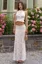 White Halter Lace Ruffle Co-Ord Set