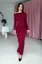 Wine Ruched Off-Shoulder Maxi Dress