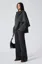 Dark Grey Cowl Neck Oversized Coat