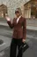 Brown Solid Lapel Collar Blazer