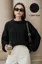 Black Oversized Crew Neck Sweater