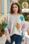 Grey Floral Crew Neck Sweater