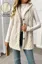 Cream Hooded Fur Cardigan
