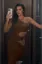 Brown One-Shoulder Cutout Maxi Dress