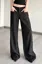Black Low Rise Wide Leg Pants