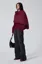 Wine Layered Oversized Wrap Coat