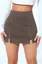 Brown High Rise Denim Mini Skorts