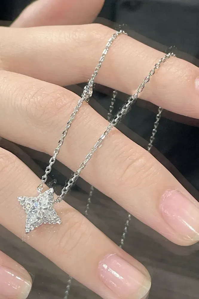 Silver Pendant Dainty Necklace - Image 1