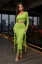 Lime Green Ruffles Detail Co Ord Set