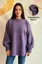Purple Oversized Crew Neck Sweater