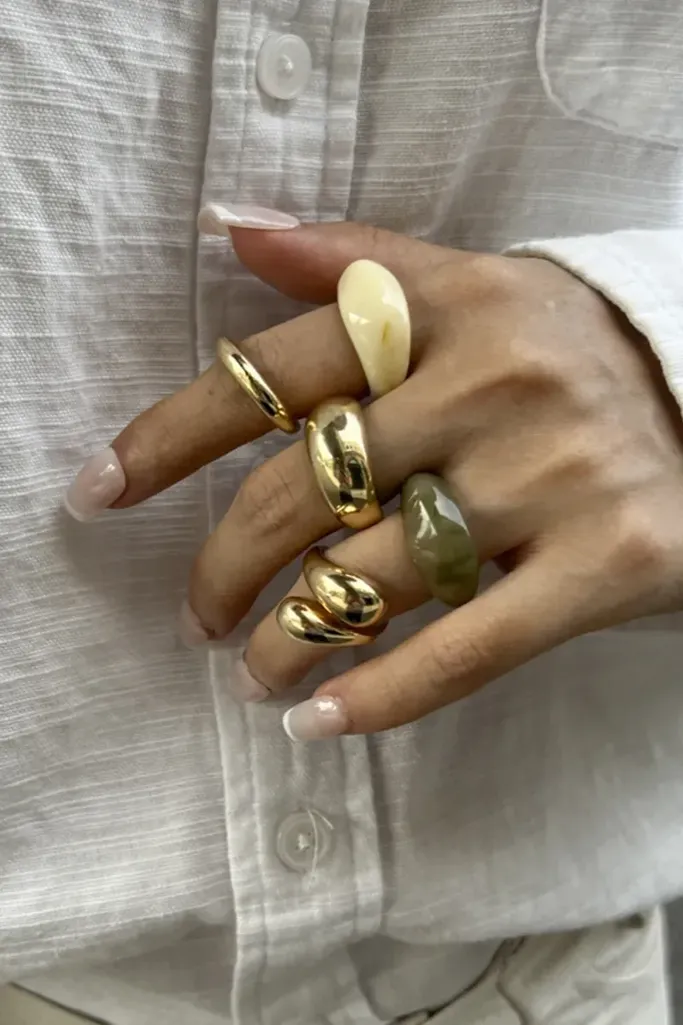 Golden Set Of 5 Rings - Image 1