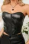 Black Sweetheart Fitted Crop Top