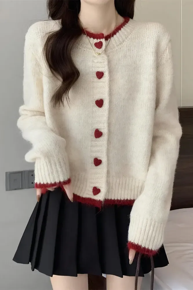 White Buttoned Down Cardigan - Image 1